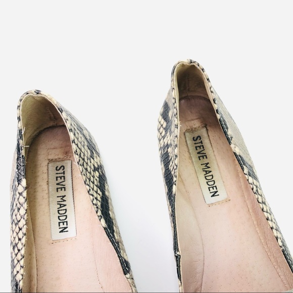 Steve Madden Summer Casual Flats Snake Skin Loafers Comfortable Relax Walking - Picture 2 of 8